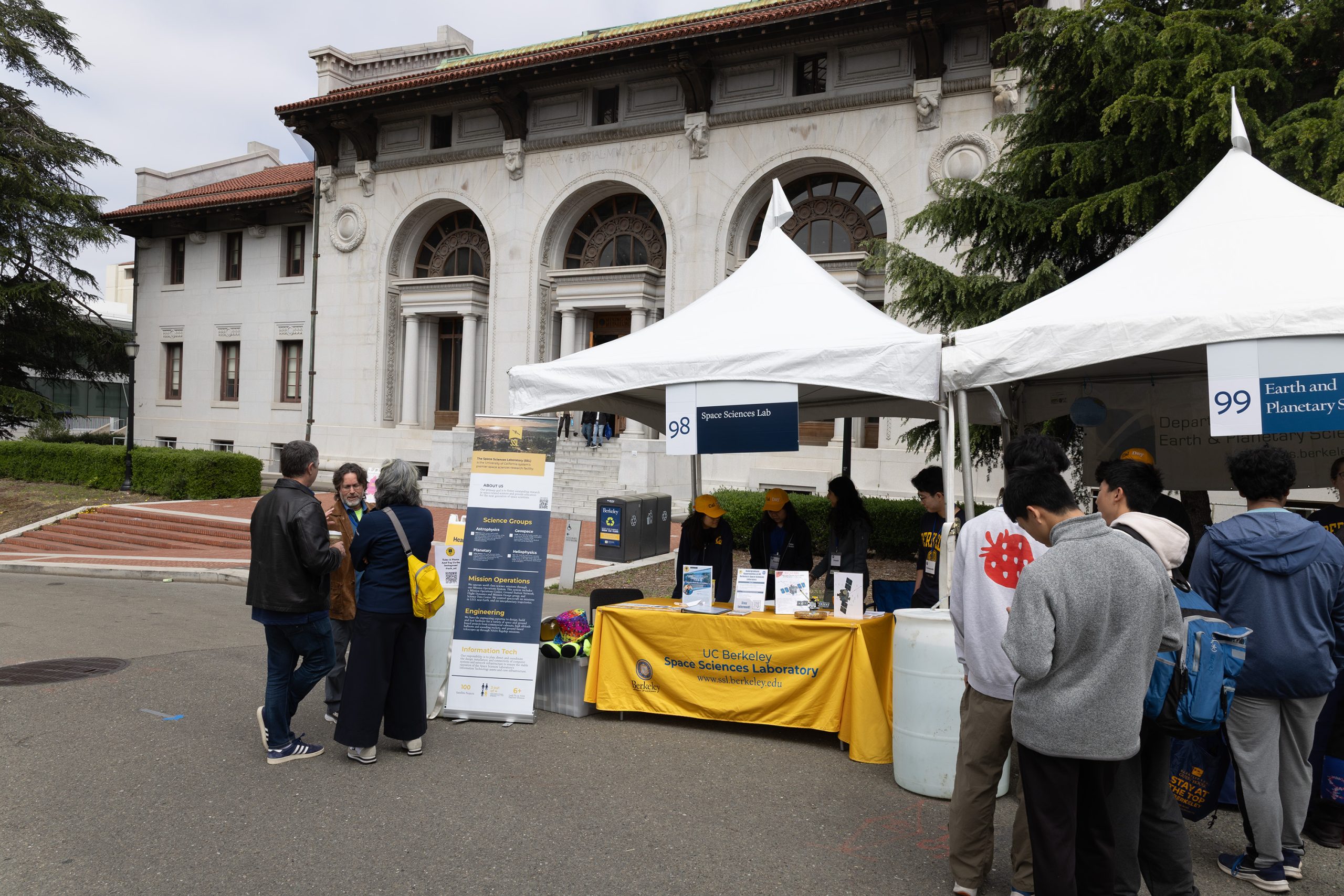 SSL's table in front of Hearst Memorial Mining Building