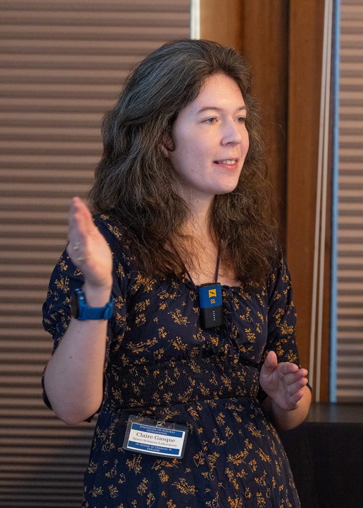 L. Claire Gasque, assistant researcher at SSL speaks at auroral symposium