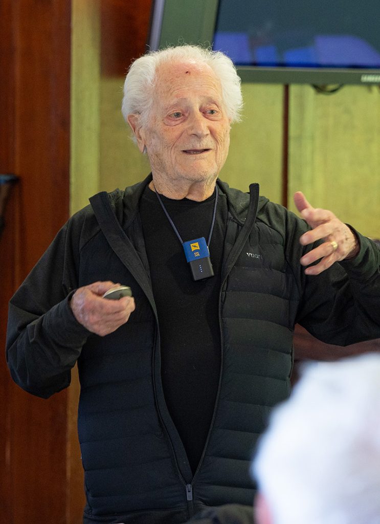 Forrest S. Mozer, research physicist at SSL speaks at auroral symposium