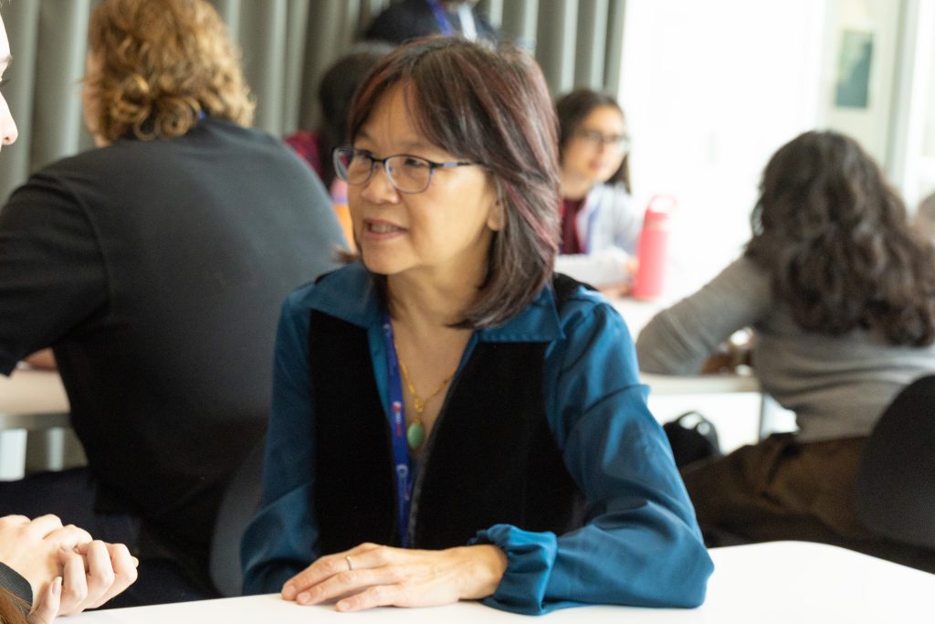 Carolyn J. Chee, aerospace engineer at SSL, mentoring at the Berkeley Space Symposium 2025.